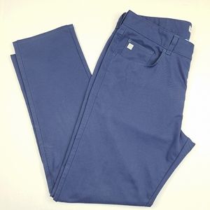Peter Millar Mens Crown Sport Performance Five Pocket Pants 34x30 Navy Blue